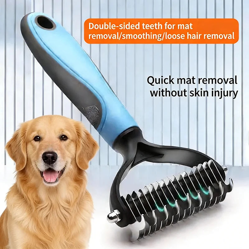 Deshedding Grooming Brush for Dogs & Cats 2