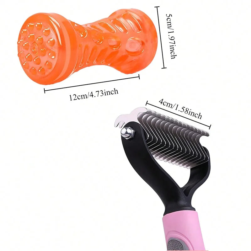 Deshedding Grooming Brush for Dogs & Cats
