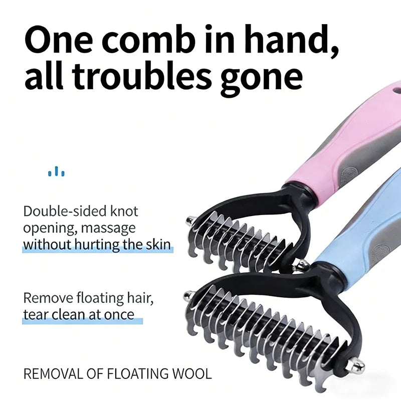 Deshedding Grooming Brush for Dogs & Cats 6