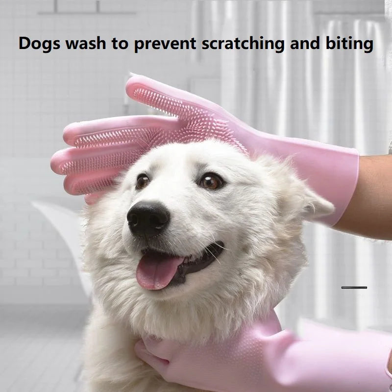Silicone Pet Bath & Grooming Glove 4