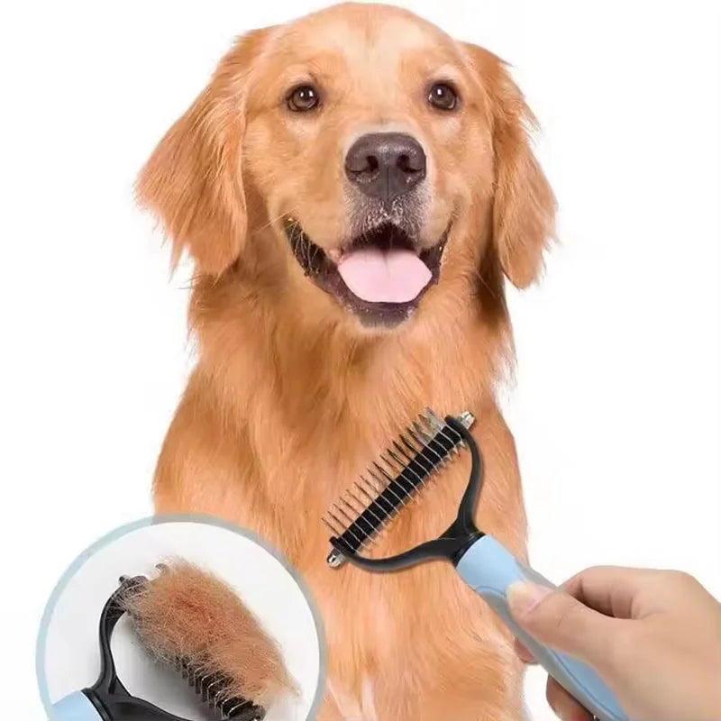 Deshedding Grooming Brush for Dogs & Cats 4