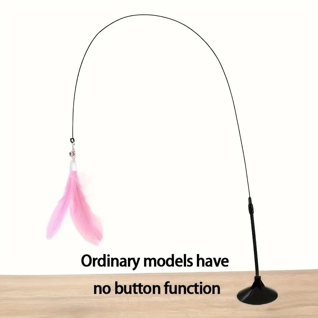 Interactive Cat Feather Wand Toy