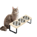 Elevated 15° Tilted Cat Bowls with Stand